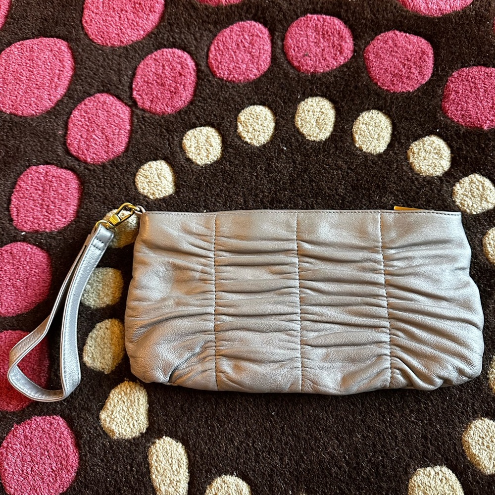 Hobo Elegant Silver Clutch Bag